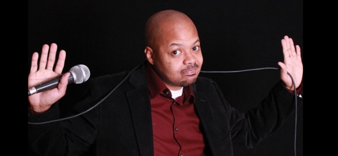 DHawk performing stand-up comedy